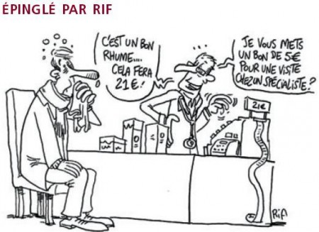 caricature des praticiens français